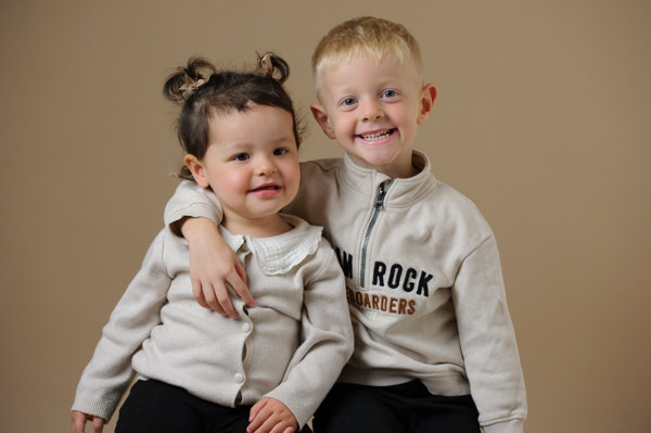 Séance photos de famille au studio