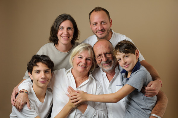 Séance photos de famille au studio