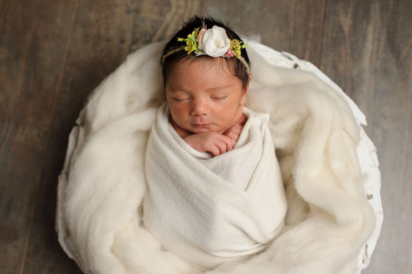 Séance photos de naissance au studio